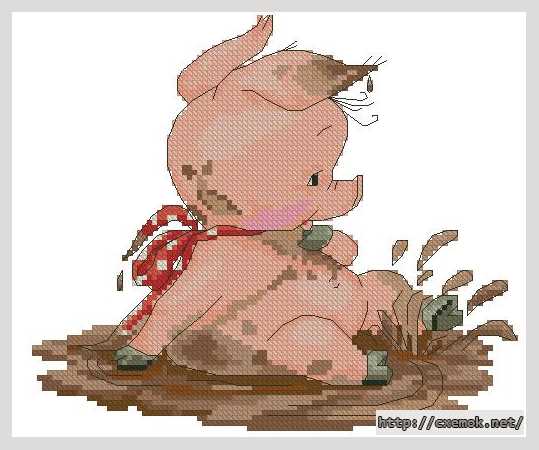 Download embroidery patterns by cross-stitch  - Купание