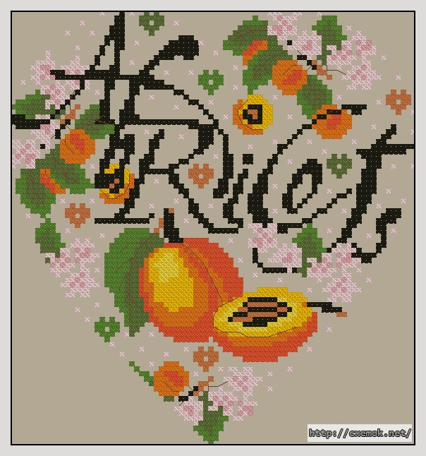 Download embroidery patterns by cross-stitch  - Abricots, author 