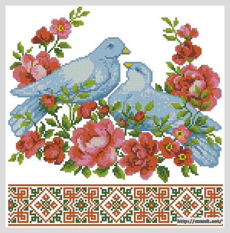 Download embroidery patterns by cross-stitch  - «вірна любов» (мотиви харківщини)