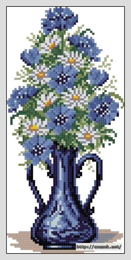 Download embroidery patterns by cross-stitch  - Букет васильков, author 