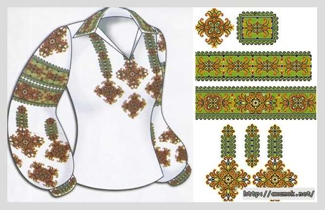 Завантажити схеми вишивки нитками / хрестом  - Сорочка жіноча «весняна»