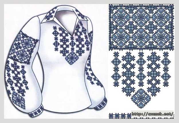 Download embroidery patterns by cross-stitch  - Сорочка жіноча «зоряне безмежжя»