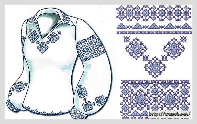 Download embroidery patterns by cross-stitch  - Сорочка жіноча «кришталь»
