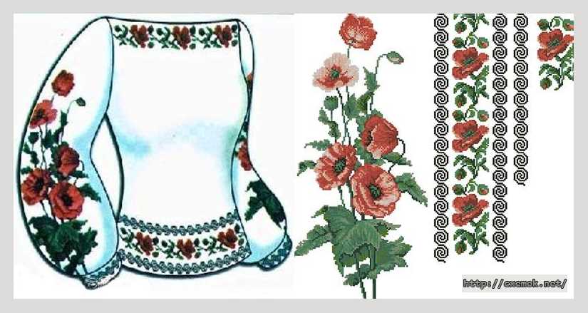 Download embroidery patterns by cross-stitch  - Загадкові маки