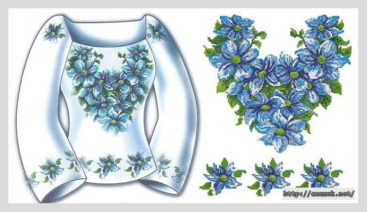 Download embroidery patterns by cross-stitch  - Блакитна мрія