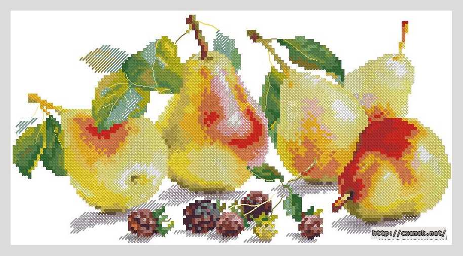 Download embroidery patterns by cross-stitch  - Груши