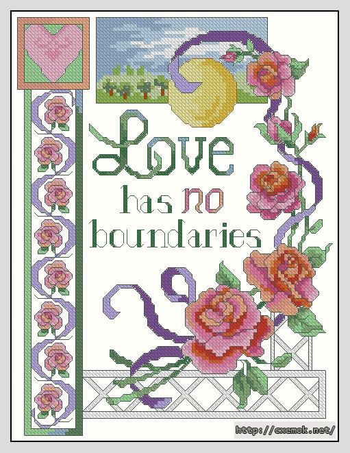 Download embroidery patterns by cross-stitch  - Love has no boundaries, author 
