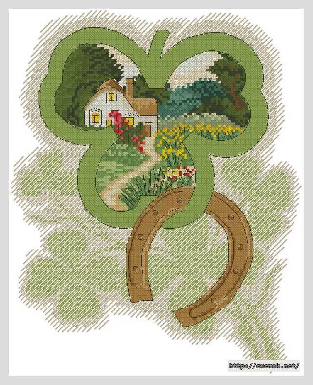 Download embroidery patterns by cross-stitch  - Счастливый домик