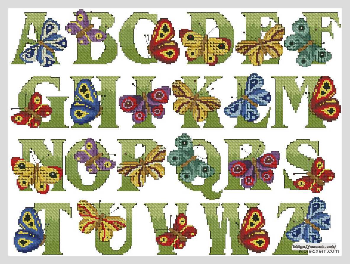 Download embroidery patterns by cross-stitch  - Английский алфавит