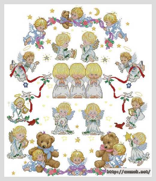 Download embroidery patterns by cross-stitch  - Одеяло «молитва»