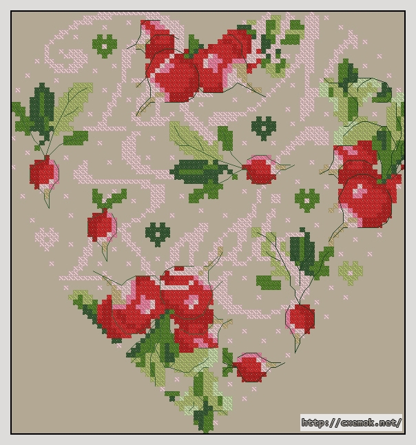 Download embroidery patterns by cross-stitch  - Pas un radis, author 