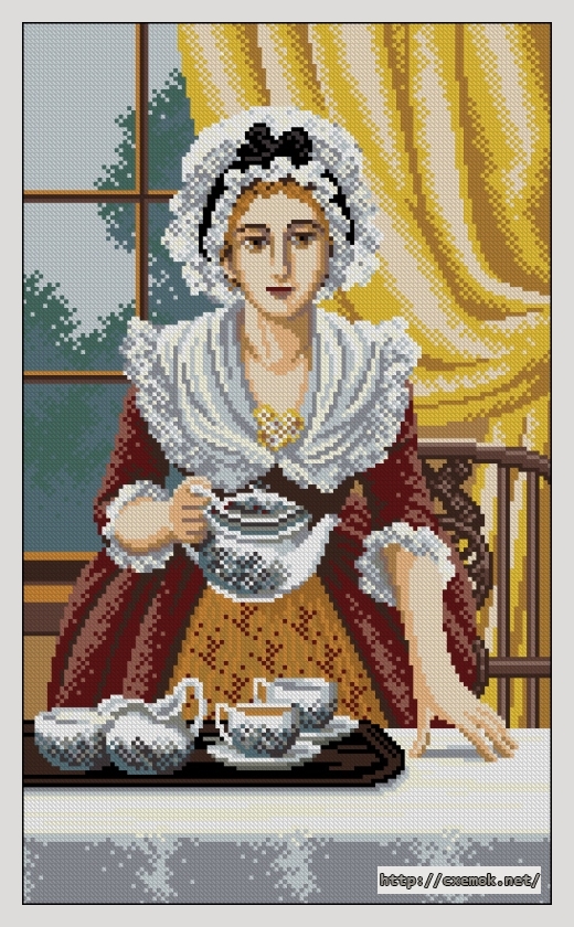 Download embroidery patterns by cross-stitch  - Утренний чай, author 