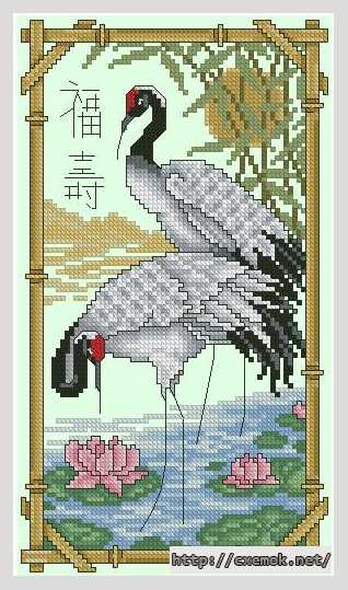 Download embroidery patterns by cross-stitch  - Священная птица востока
