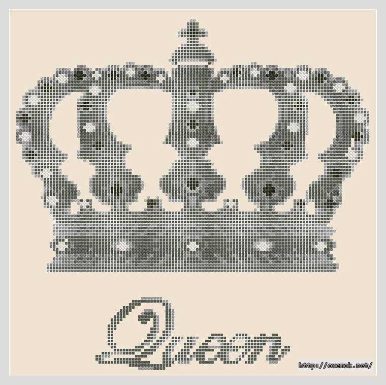 Скачать схему вышивки нитками Корона королевы