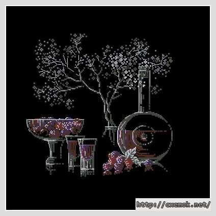 Download embroidery patterns by cross-stitch  - Натюрморт с ликером