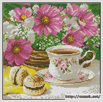 Download embroidery patterns by cross-stitch  - Утренний чай