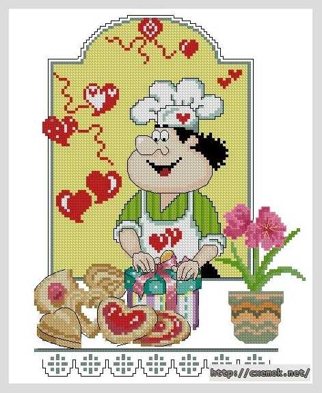Download embroidery patterns by cross-stitch  - День св.валентина