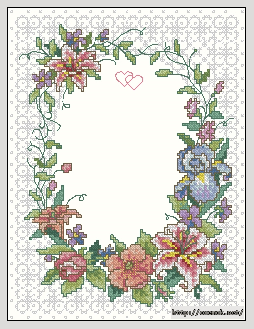 Download embroidery patterns by cross-stitch  - Two hearts, author 