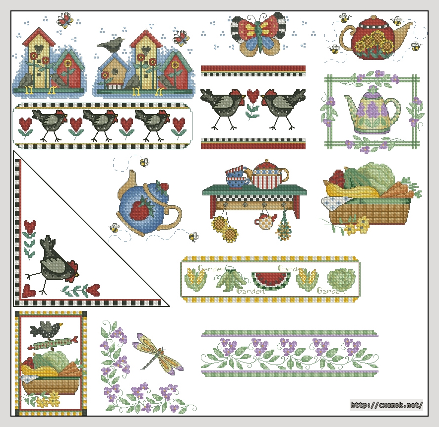 Download embroidery patterns by cross-stitch  - Kitchen minis, author 