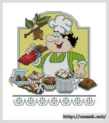 Download embroidery patterns by cross-stitch  - Шоколад