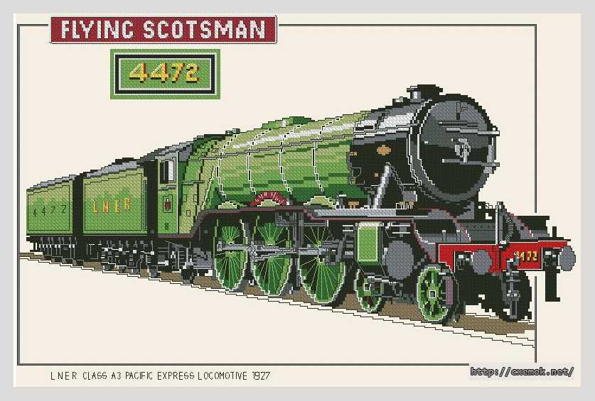 Download embroidery patterns by cross-stitch  - Cfs126-flying scotsman
