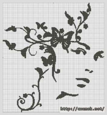 Download embroidery patterns by cross-stitch  - Девушка-цветок