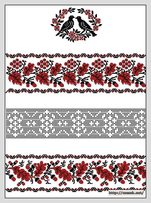 Download embroidery patterns by cross-stitch  - Рушник (чоловіча сторона)