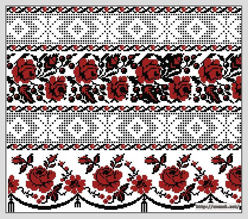 Download embroidery patterns by cross-stitch  - Рушник (жіноча сторона)
