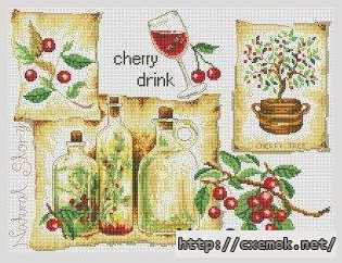 Download embroidery patterns by cross-stitch  - Вишнёвый напиток