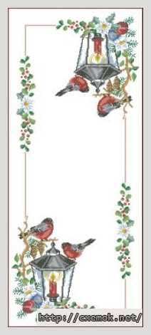 Download embroidery patterns by cross-stitch  - Салфетка к новому году