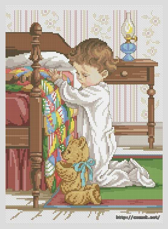 Download embroidery patterns by cross-stitch  - Молитва перед сном