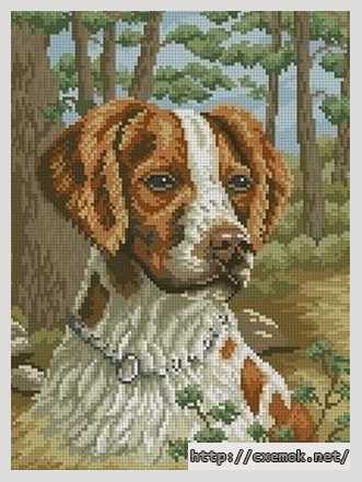Download embroidery patterns by cross-stitch  - Охотничий пес