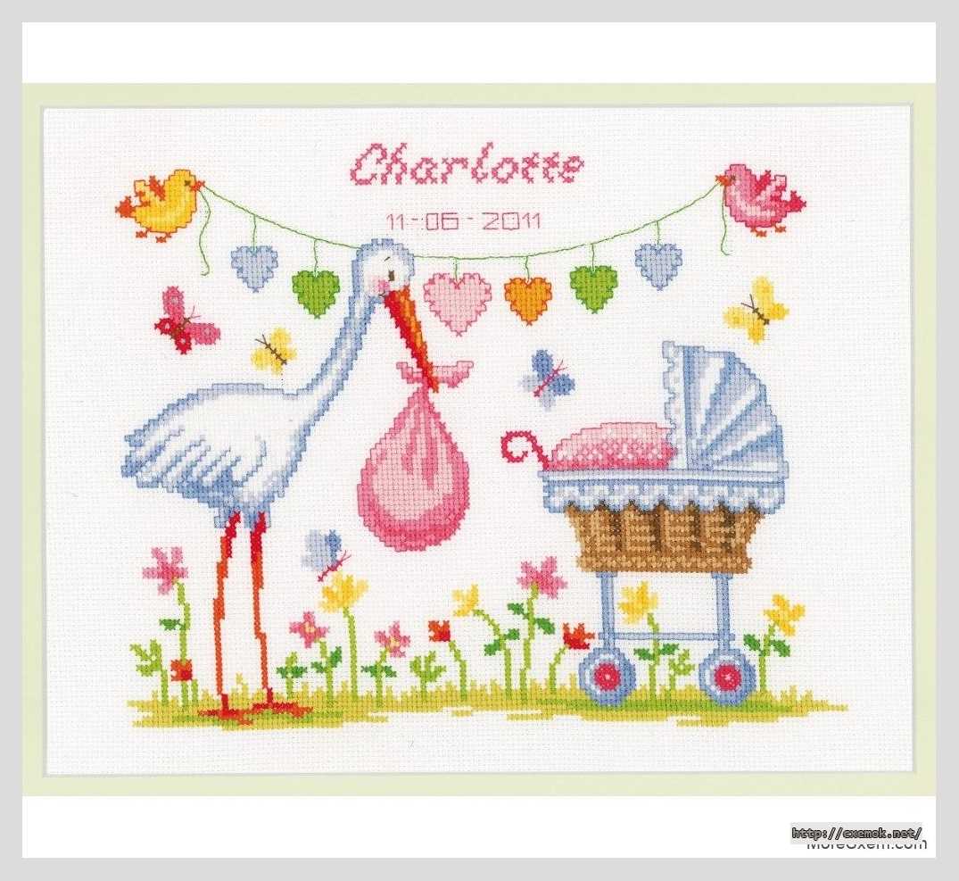 Download embroidery patterns by cross-stitch  - Шарлотта