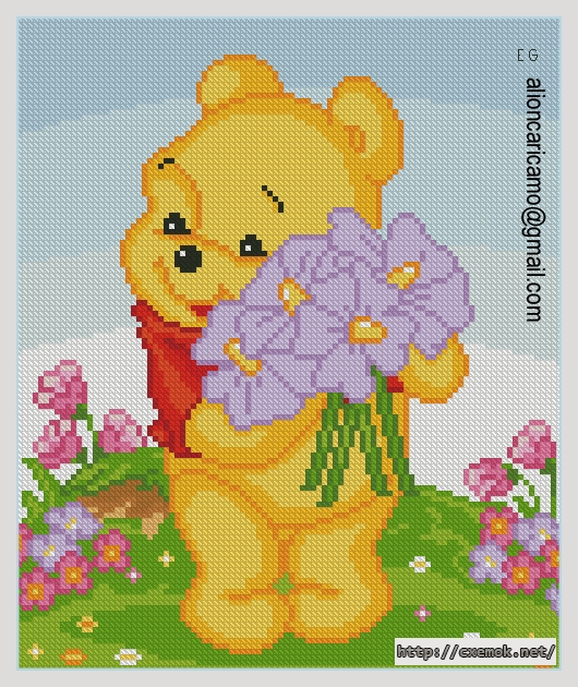 Download embroidery patterns by cross-stitch  - Pooh, author 