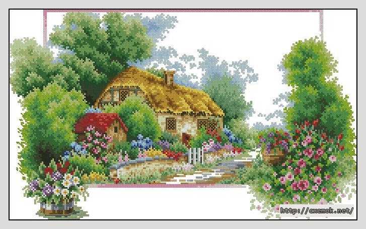 Download embroidery patterns by cross-stitch  - Времена года. весна