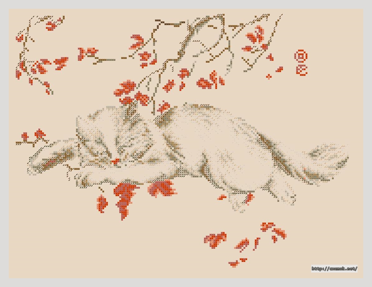 Download embroidery patterns by cross-stitch  - Спящий кот, author 
