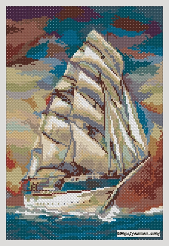 Download embroidery patterns by cross-stitch  - Навстречу буре, author 