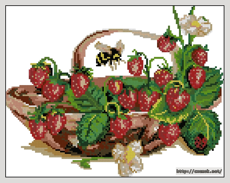 Download embroidery patterns by cross-stitch  - Спелая земляника, author 