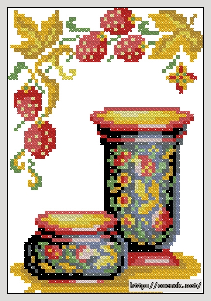 Download embroidery patterns by cross-stitch  - Клубничка, author 