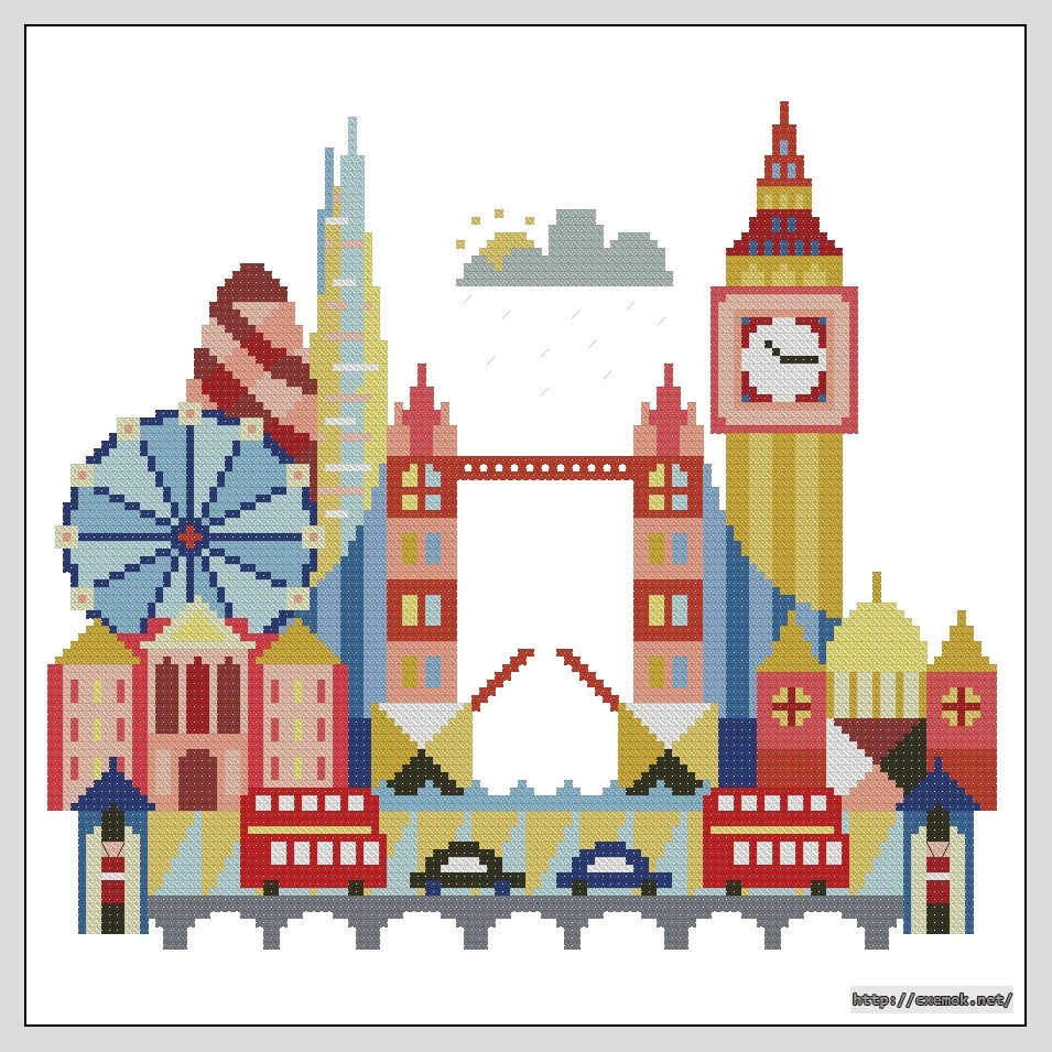 Download embroidery patterns by cross-stitch  - Pretty little london