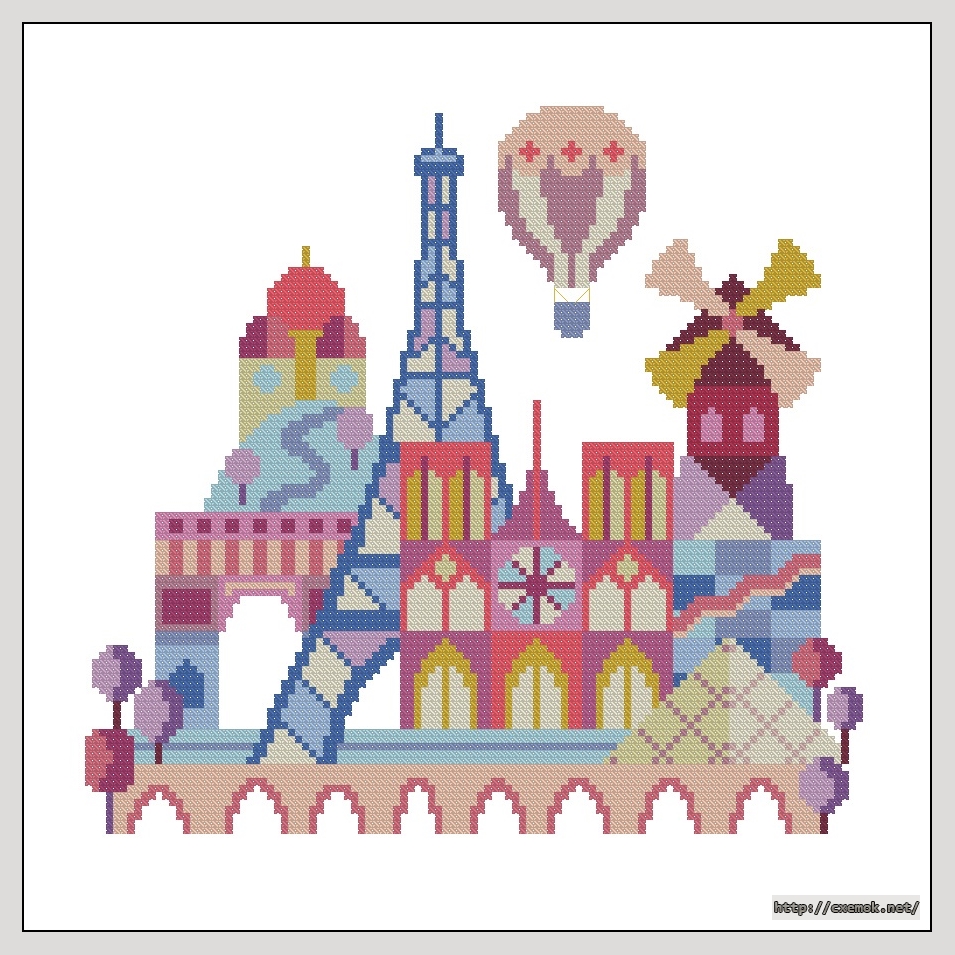 Download embroidery patterns by cross-stitch  - Pretty little paris