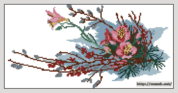 Download embroidery patterns by cross-stitch  - Верба, author 