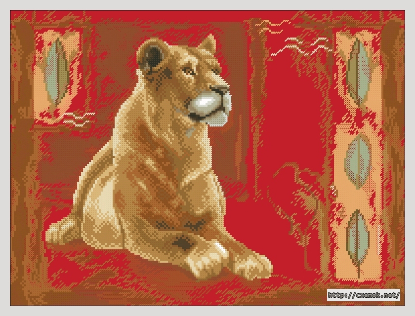 Download embroidery patterns by cross-stitch  - Охотница, author 