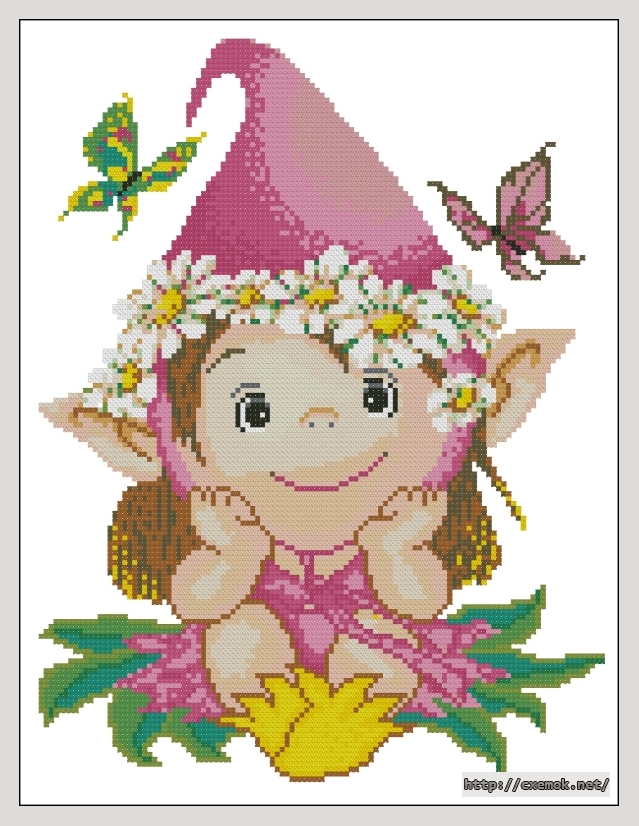 Download embroidery patterns by cross-stitch  - Эльф, author 