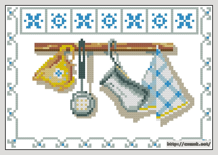 Download embroidery patterns by cross-stitch  - Кухонная полочка, author 