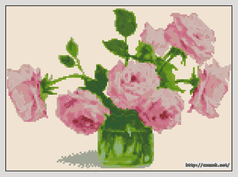 Download embroidery patterns by cross-stitch  - Розочки, author 