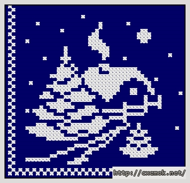 Download embroidery patterns by cross-stitch  - Зимняя салфетка, author 