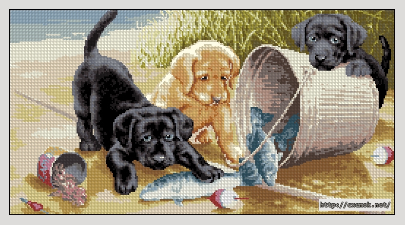 Download embroidery patterns by cross-stitch  - Веселая игра, author 