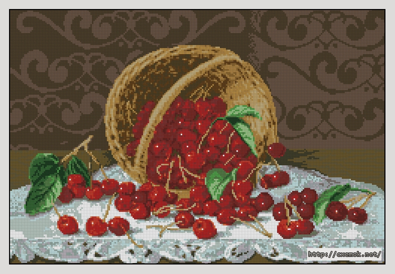 Download embroidery patterns by cross-stitch  - Вишни, author 