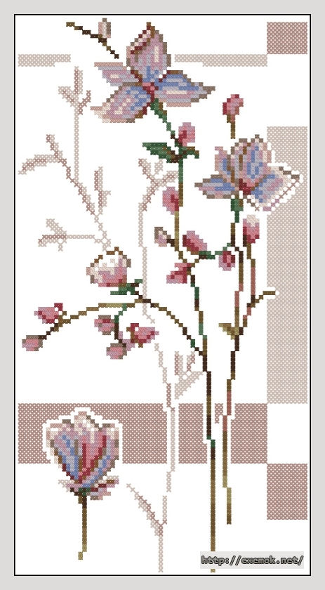 Download embroidery patterns by cross-stitch  - Розовые бутоны, author 